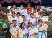 Membanggakan! Atlet Shiroite Nias Selatan Sukses Borong Medali dan Pukau Upacara Hardiknas Ke-67 Tahun